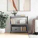 vidaXL Boekenrek 80x30x78,5 cm bewerkt hout en ijzer grijs, Huis en Inrichting, Verzenden, Nieuw