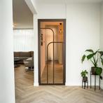 Stalen Binnendeur - Brons - 4 Vlaks rond - Brons rook glas, Doe-het-zelf en Bouw, Deuren en Vliegenramen, Minder dan 80 cm, Binnendeur