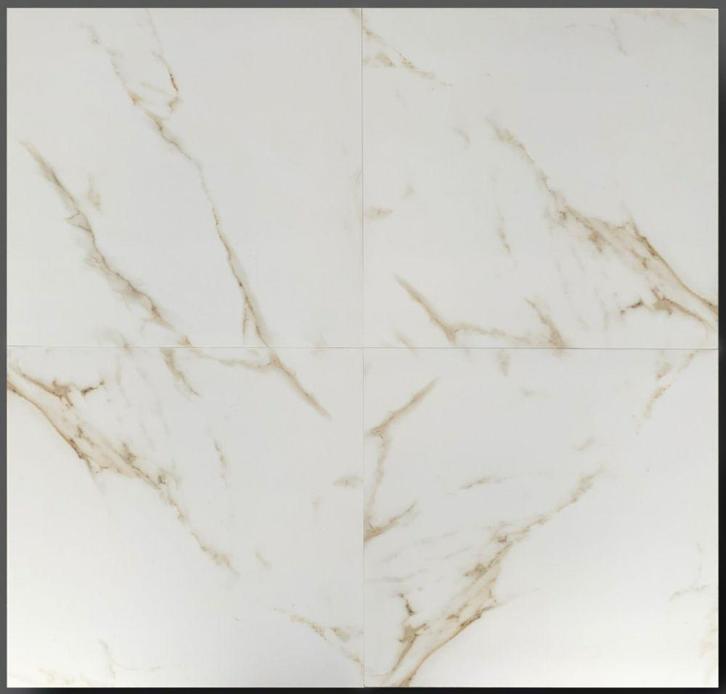 OPPIO Hoogglans GOLD Calacatta (NEO Carrara) 60x60, Doe-het-zelf en Bouw, Tegels, Ophalen of Verzenden