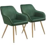 tectake Eetkamerstoel Marilyn, fluweeloptiek, doorgestikt -, Huis en Inrichting, Stoelen, Verzenden, Nieuw
