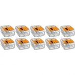 WAGO Lasklem Set 10 Stuks - 2 Polig Oranje met Klemmetjes vo, Bricolage & Construction, Verzenden