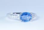 Zonder Minimumprijs - Ring Platina - 1.78ct. tw. Saffier -, Handtassen en Accessoires, Ringen, Nieuw