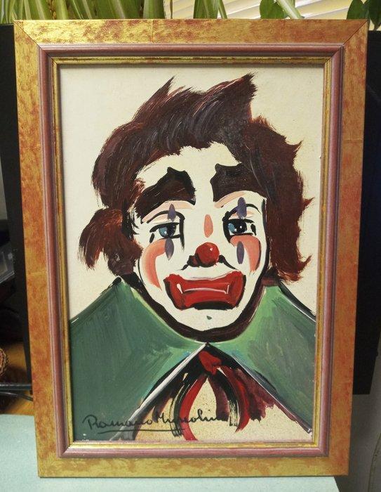 Romano Mussolini (1927-2006) - Pagliaccio, Antiek en Kunst, Kunst | Schilderijen | Klassiek