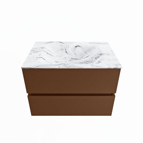 MONDIAZ VICA-DLUX 70cm badmeubel onderkast Rust 2 lades., Doe-het-zelf en Bouw, Sanitair, Overige typen, Nieuw, Ophalen of Verzenden