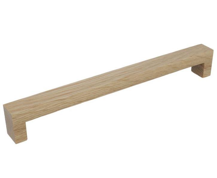 Greep Bench Recht Eiken gelakt 224 mm, Doe-het-zelf en Bouw, Hang- en Sluitwerk, Klink of Kruk, Nieuw, Overige materialen