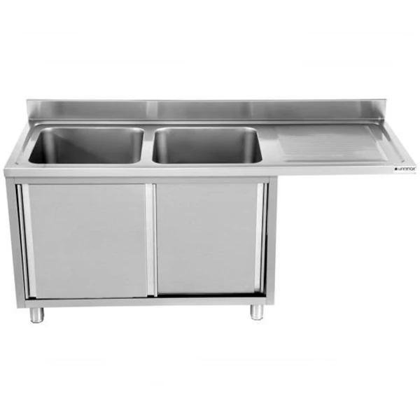 Spoeltafel | RVS | 2 Spoelbakken (Links) + Afdruipvlak |, Zakelijke goederen, Horeca | Keukenapparatuur, Nieuw in verpakking, Verzenden