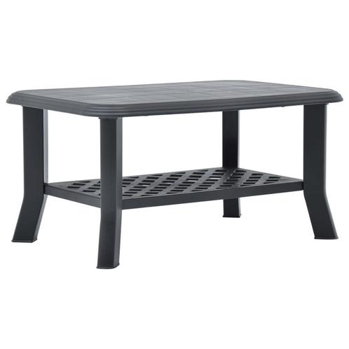 vidaXL Table basse Anthracite 90x60x46 cm Plastique, Maison & Meubles, Tables | Tables de salon, Neuf, Envoi