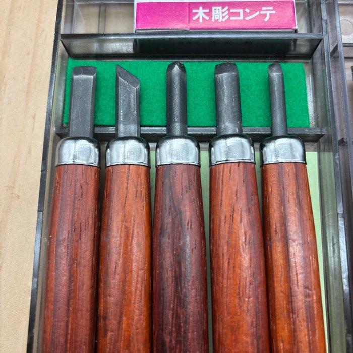 Snijwerk, Japanese Wood Carving knives YC11  wood, Antiek en Kunst, Antiek | Wandborden en Tegels