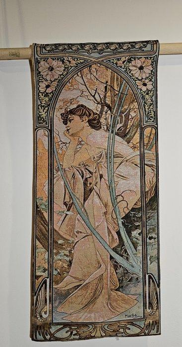 Arazzo Alfons Mucha LE SOIR - Art Nouveau - Afgewerkt en, Antiek en Kunst, Curiosa en Brocante