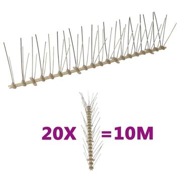 vidaXL Vogel- en duivenpinnen met 5 rijen 20 st 10 m, Verzenden