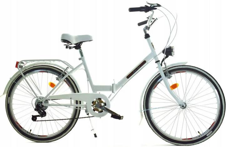 Vouwfiets - 24 inch - met 6 versnellingen - wit, Fietsen en Brommers, Fietsen | Vouwfietsen, Nieuw, Ophalen of Verzenden