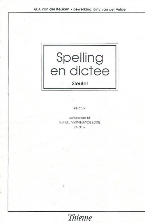 Spelling en dictee antwoorden, Livres, Livres scolaires, Envoi