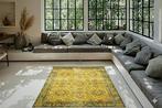 Gold geel vintage - Vloerkleed - 190 cm - 110 cm -  Met, Huis en Inrichting, Stoffering | Tapijten en Vloerkleden, Nieuw
