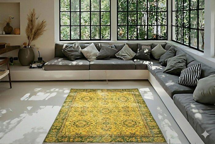 Gold geel vintage - Vloerkleed - 190 cm - 110 cm -  Met, Huis en Inrichting, Stoffering | Tapijten en Vloerkleden
