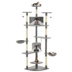 vidaXL Kattenkrabpaal met sisal krabpalen 203 cm grijs en, Verzenden, Nieuw