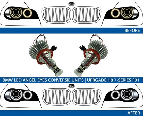 LED Angel Eyes H8 upgrade kit |  BMW 7-serie F01 modellen, Auto-onderdelen, Verlichting, Ophalen of Verzenden