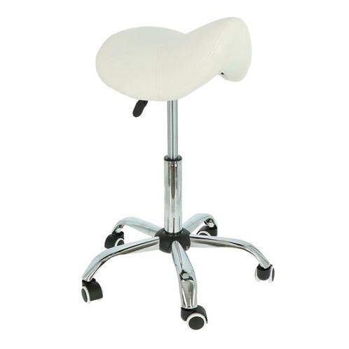 Alora Zadelkruk - Tabouret – Wit Chrome - Kruk – Kapperskruk, Tuin en Terras, Hand-tuingereedschap, Nieuw