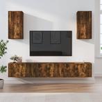 vidaXL 6-delige Tv-meubelset bewerkt hout gerookt, Nieuw, Verzenden
