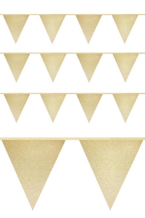 Kleine Gouden Vlaggetjes Goud Glitter Slinger Vlaggenlijn 6, Hobby & Loisirs créatifs, Articles de fête, Enlèvement ou Envoi