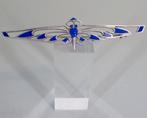 Zilveren broche ca. 1940, Libelle met emaille - Broche