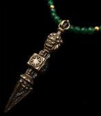 Emeraude - Boeddhistische ketting - Phurba - Bescherming, Antiek en Kunst