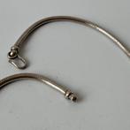 Zilveren halsketting met ronde schakels in serpentine-stijl,
