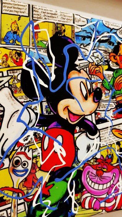 SGARRA - Mickey Gaston Lagaffe et daffy et ses copains, Antiek en Kunst, Kunst | Schilderijen | Modern