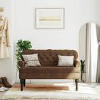 vidaXL Bankje met rugleuning 119,5x64,5x75 cm kunstsuèdeleer, Verzenden, Nieuw