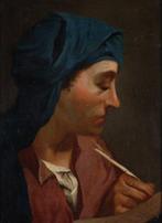 Europese school (XVIII-XIX) - Portret man Italiaanse stijl, Antiek en Kunst, Kunst | Schilderijen | Klassiek