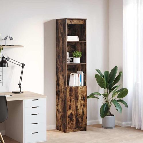 vidaXL Hoge kast 37,5x35x180 cm spaanplaat gerookt, Huis en Inrichting, Kasten | Dressoirs, Nieuw, Verzenden
