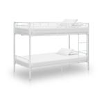 vidaXL Stapelbed metaal wit 90x200 cm, Maison & Meubles, Chambre à coucher | Lits, Verzenden