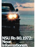 1972 NSU RO 80 BROCHURE DUITS, Nieuw