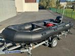 BB Line HD420 Rubberboot + 15pk motor + 2 trailers, Watersport en Boten, Rubberboten, Nieuw