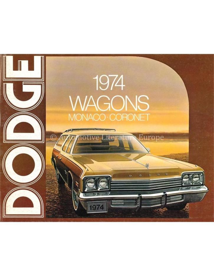 1974 DODGE WAGONS BROCHURE ENGELS, Boeken, Auto's | Folders en Tijdschriften, Ophalen of Verzenden