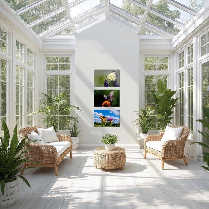 Viktoria Farkas - Wings of the Garden: Exclusive Triptych, Antiquités & Art, Art | Objets design