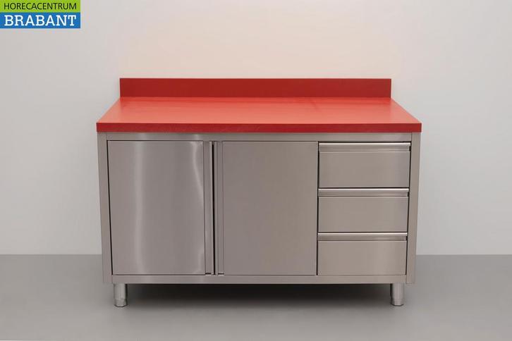 HCB RVS Polyethylene PE Werkkast Kast Snijtafel 2 klapdeuren, Zakelijke goederen, Horeca | Meubilair en Inrichting, Ophalen of Verzenden