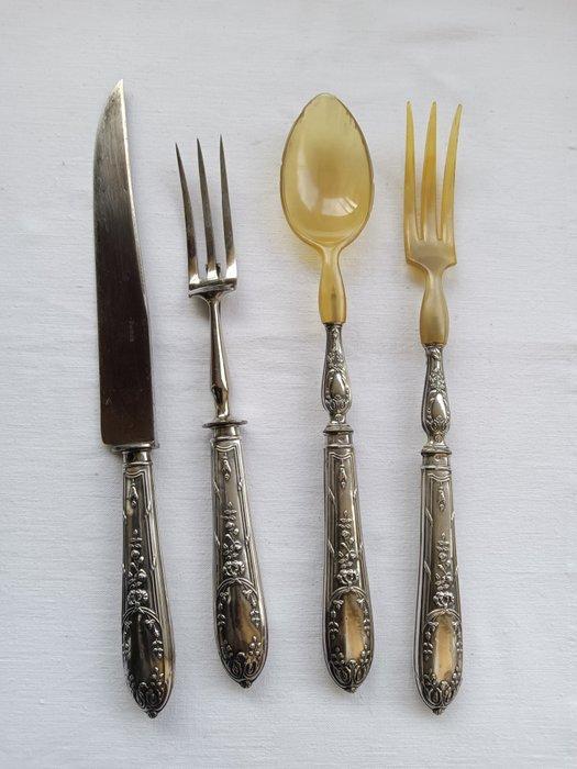 Couverts de service à salade (4) - Argent 950 - 1900-1910,, Antiek en Kunst, Antiek | Zilver en Goud