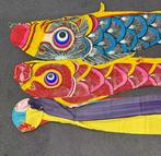Drapeaux vintage Koi-nobori, fanions en forme de carpe — En