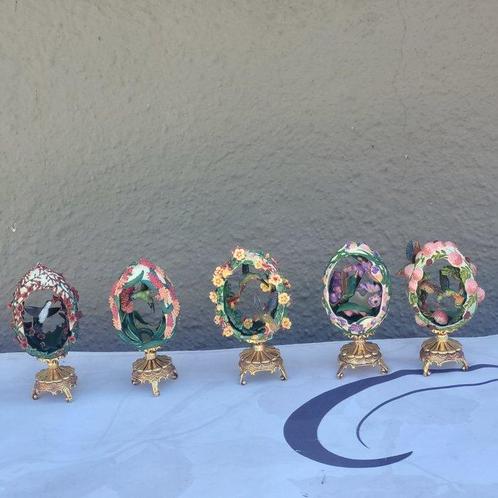 Œuf Fabergé - 5 Maisons de Joyaux Fabergé dans le Jardin de, Antiek en Kunst, Curiosa en Brocante