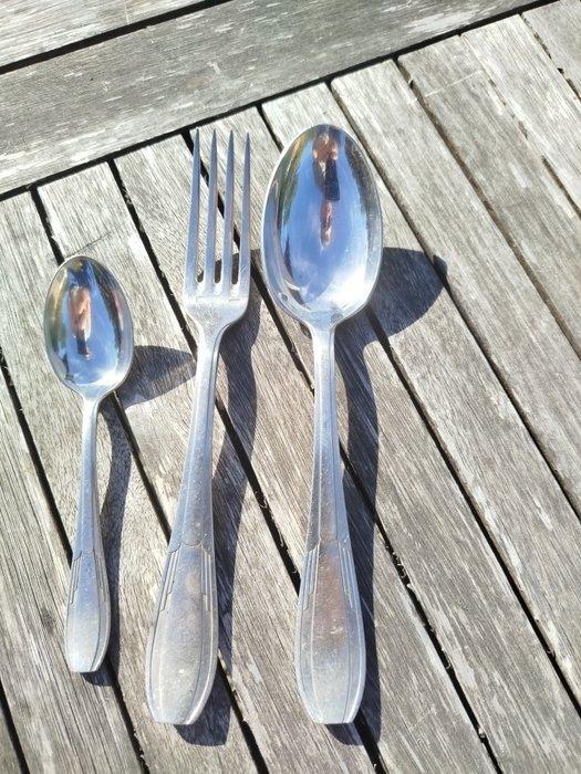 Perrin - Bestekset voor 12 personen - Verzilverd, Antiek en Kunst, Antiek | Meubels | Tafels