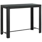 vidaXL Table de bar de jardin Noir 140,5x60,5x110,5 cm, Jardin & Terrasse, Neuf, Verzenden
