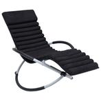 vidaXL Coussin de chaise longue Noir Daim, Maison & Meubles, Accessoires pour la Maison | Coussins, Neuf, Verzenden