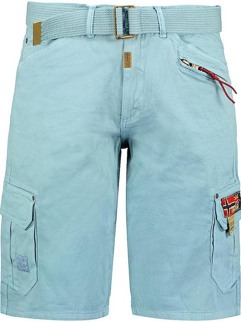 Geographical Norway Heren Korte Broek Palaga Sky Blue, Kleding | Heren, Broeken en Pantalons, Verzenden