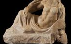 Oud-Romeins Marmer Sculptuur van een riviergod, rivier