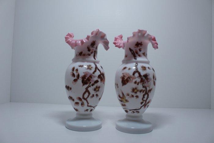 Vaas (2) - Opaline - Antieke vazen, Antiek en Kunst, Curiosa en Brocante