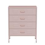 Lendo Online Ladekast Metaal 80x40x100 cm Roze, Huis en Inrichting, Kasten | Ladekasten, Verzenden, Nieuw