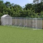 vidaXL Hondenkennel met dak 2x14x2,5 m gegalvaniseerd staal, Dieren en Toebehoren, Verzenden, Nieuw
