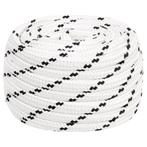vidaXL Boottouw gevlochten 20 mmx50 m polyester wit, Doe-het-zelf en Bouw, Verzenden, Nieuw
