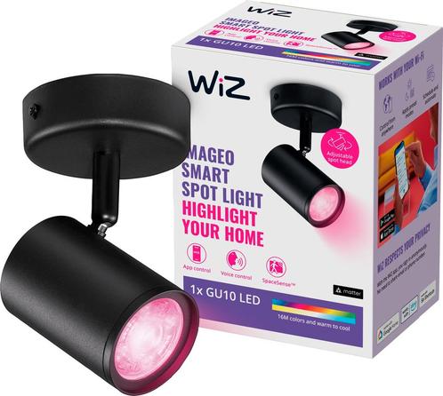 WiZ Connected Imageo Zwart 1 spot - Slimme Smart lampen, Huis en Inrichting, Lampen | Overige, Verzenden