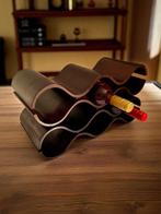 Wijnrek - Mid-Century Modern golvende vorm teakhout -